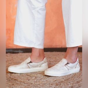 Free People Bed Stu Hermoine Nectar Lux Tan Shine Sneaker Slip On 8.5